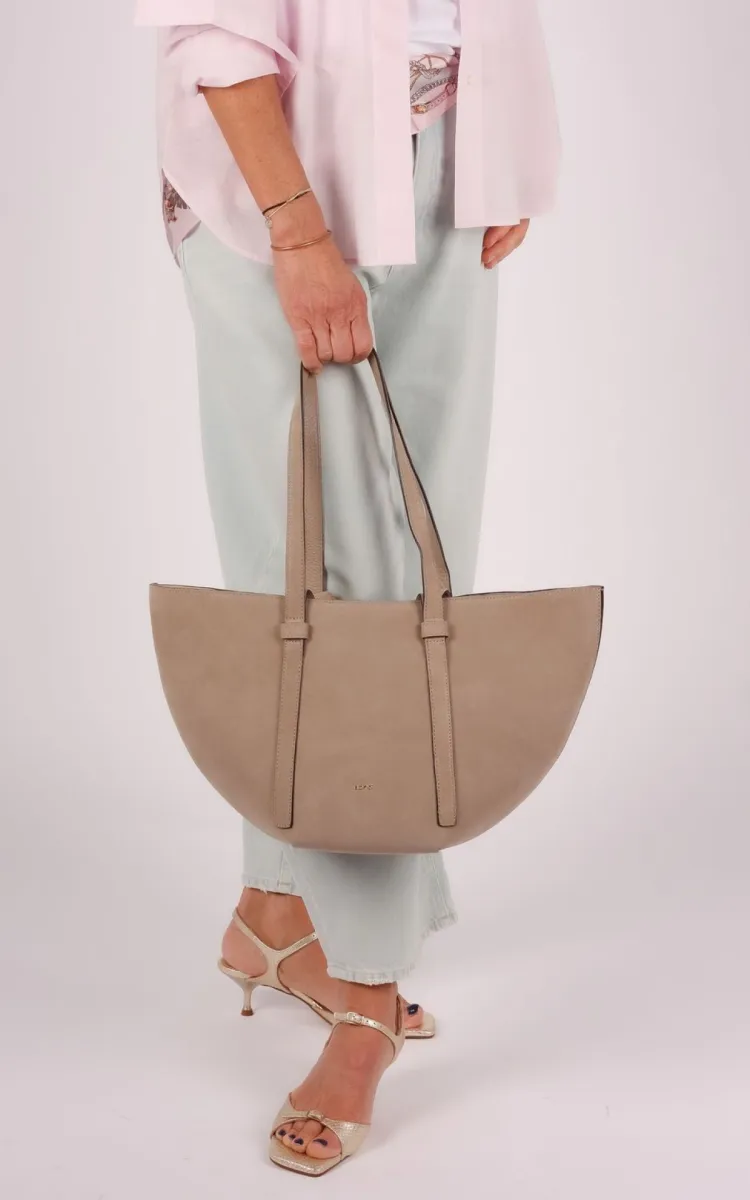 abro-cosmo-taupe Abro Abro shopper Cosmo medium suede taupe