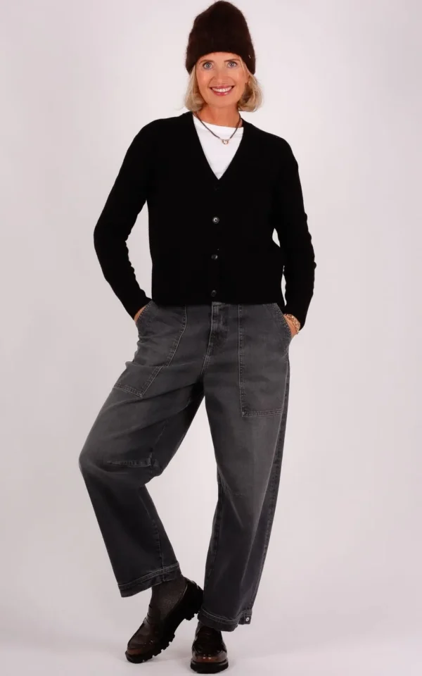 Closed Closed v-neck vest C96254-920-22 zwart