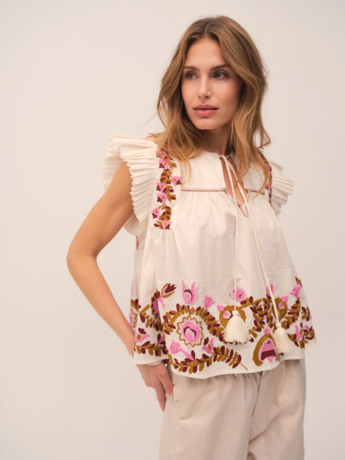 gossia-g2867-offwhite-5 Gossia Gossia ZarinaGo blouse