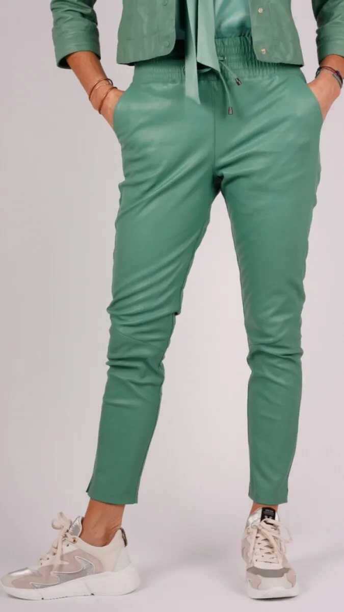 ibana-poggy-groen Ibana IBANA leren broek groen